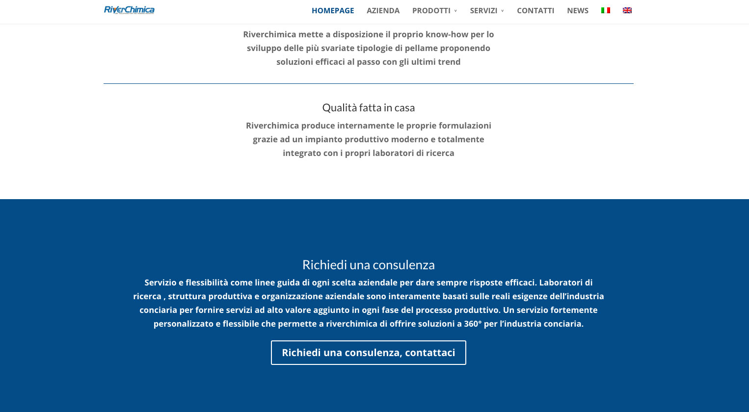 River Chimica Industriale spa - homepage